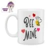 Bee Mine (bee Hearts) Standard Mug 1 Bee Mine (bee Hearts) Standard Mug -CheekyNeep Store 10oz ceramic mug bee mine bee hearts CN 0001 0274 by cheekyneep com