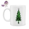 Christmas Tree Green Leopard Print Standard Mug -CheekyNeep Store 10oz ceramic mug christmas tree green leopard CN 0001 0483 by cheekyneep com