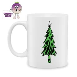 Christmas Tree Green Leopard Print Standard Mug