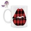 Lips (Check) Standard Mug 1 Lips (Check) Standard Mug -CheekyNeep Store 10oz ceramic mug lips check CN 0001 0304 by cheekyneep com