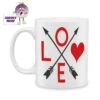 Love And Arrows Standard Mug -CheekyNeep Store 10oz ceramic mug love and arrows CN 0001 0307 by cheekyneep com