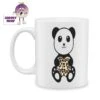 Panda Heart (Leopard) Standard Mug -CheekyNeep Store 10oz ceramic mug panda heart leopard CN 0001 0327 by cheekyneep com