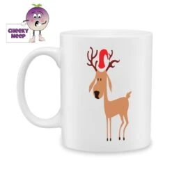 Reindeer With Santa Hat Standard Mug