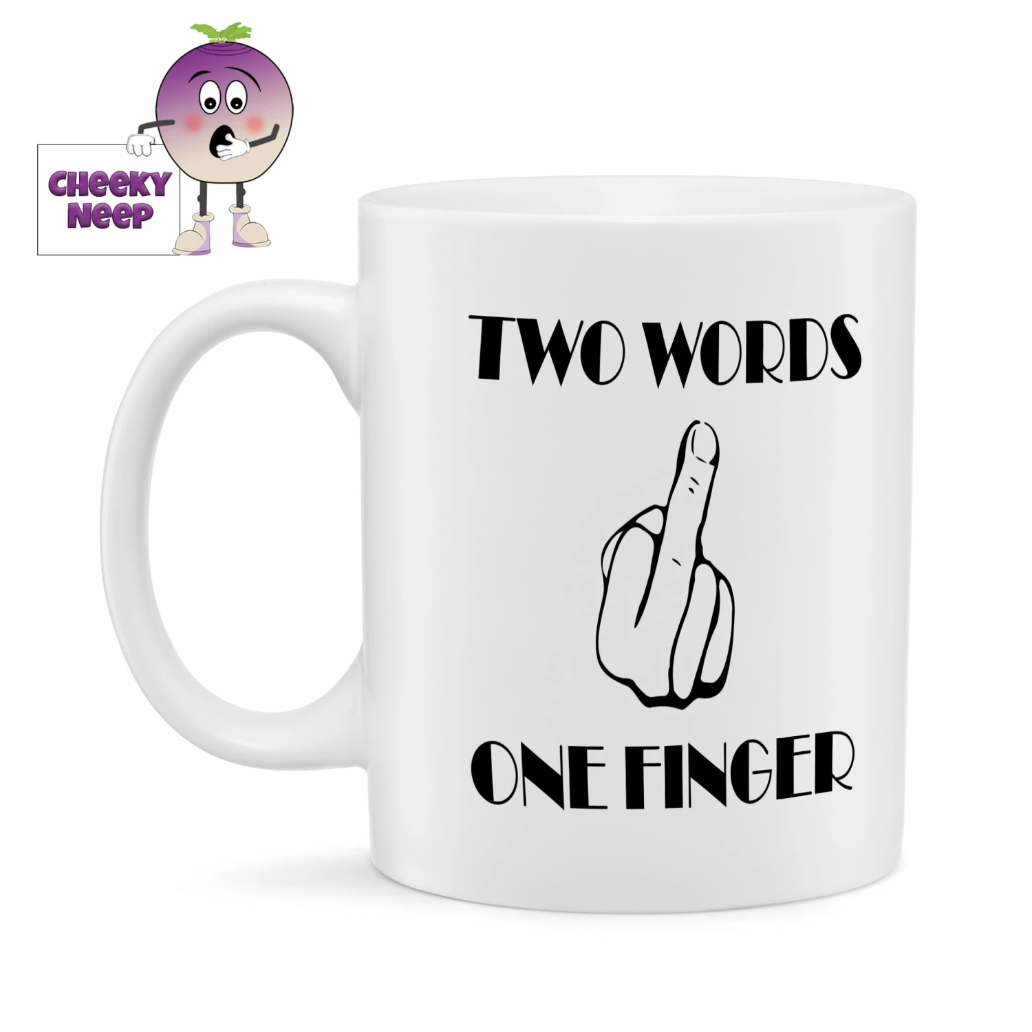 Two Words One Finger Standard Mug 3 Two Words One Finger Standard Mug
