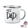 Enamel Camping Mug Saying "Best Dad Ever" -CheekyNeep Store 10oz enamel camping mug CN 0003 0050 by cheekyneep.com