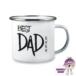 Enamel Camping Mug Saying "Best Dad Ever"