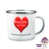 Enamel Camping Mug Showing "Always Follow Your Heart..." -CheekyNeep Store 10oz enamel camping mug always follow your heart CN 0003 0020 by cheekyneep.com