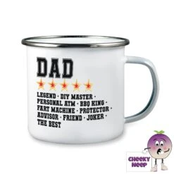 Enamel Camping Mug Saying "Dad ***** Legend ..."