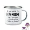 Enamel Camping Mug Showing "It May Look Like I'm..." 2 Enamel Camping Mug Showing "It May Look Like I'm..." -CheekyNeep Store 10oz enamel camping mug it may look like CN 0003 0053 by cheekyneep.com