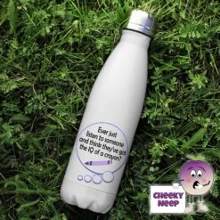 500ml Insulated Thermal Flask Showing "Ever Just Listen ....IQ Of A Crayon?"