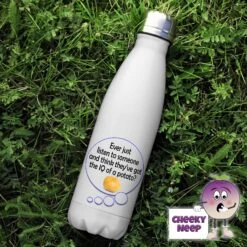 500ml Insulated Thermal Flask Showing "Ever Just Listen .......IQ Of A Potato?"