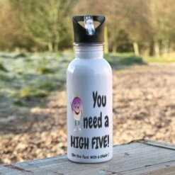 600ml Water Bottle Showing "You Need A High Five...."