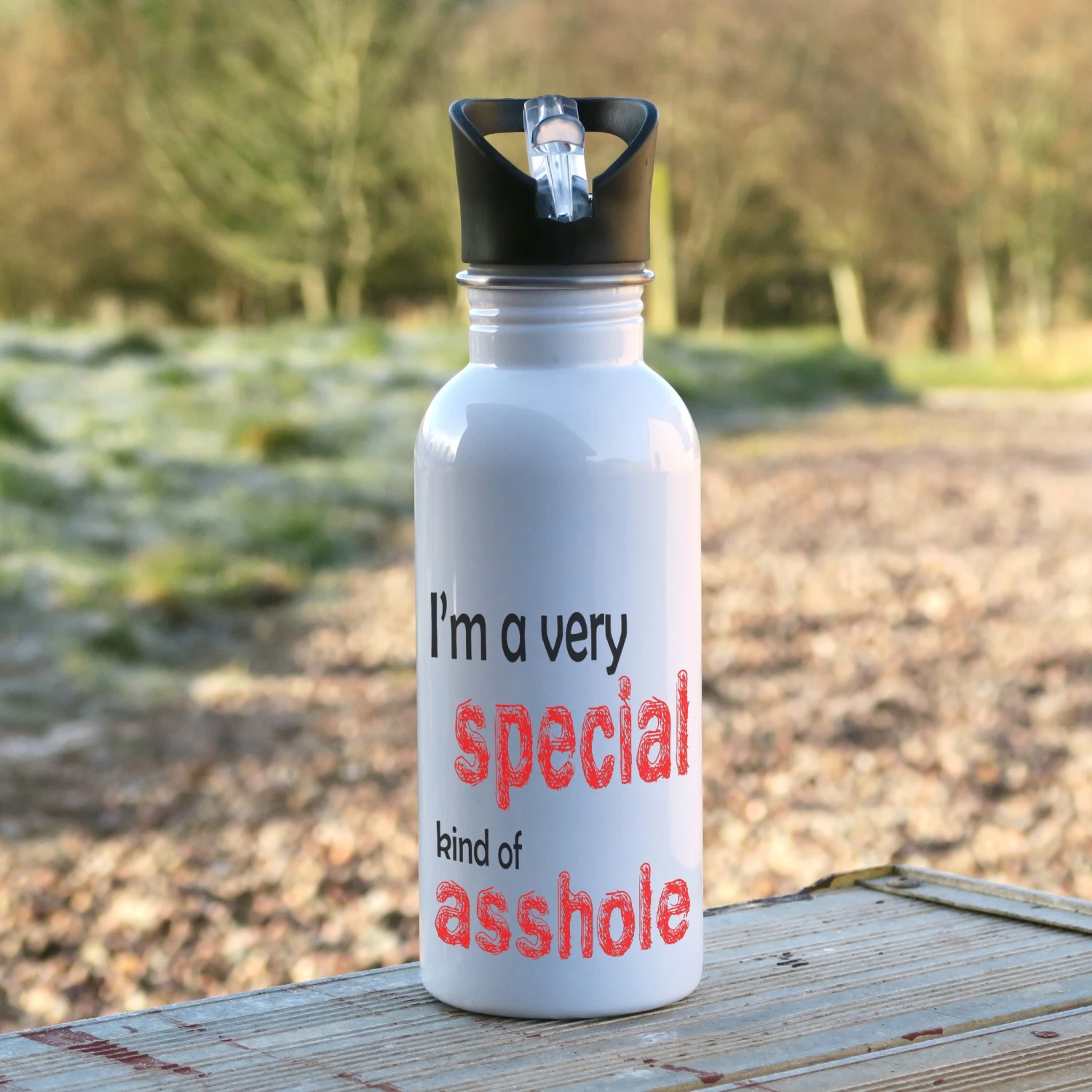 600ml Water Bottle Showing "I'm A Very Special Kind Of Asshole" 3 600ml Water Bottle Showing "I'm A Very Special Kind Of Asshole"