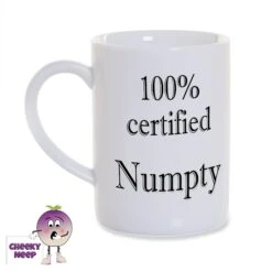 8oz Porcelain Mug Saying "100% Certified Numpty"
