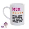 8oz Porcelain Mug Saying "Mum ***** Best Friend - Great Cook .." -CheekyNeep Store 8oz porcelain mug 5 star mum CN 0002 0210 by cheekyneep.com