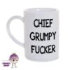 8oz Porcelain Mug Saying "Chief Grumpy Fucker" -CheekyNeep Store 8oz porcelain mug chief grumpy fucker CN 0002 0167 by cheekyneep.com
