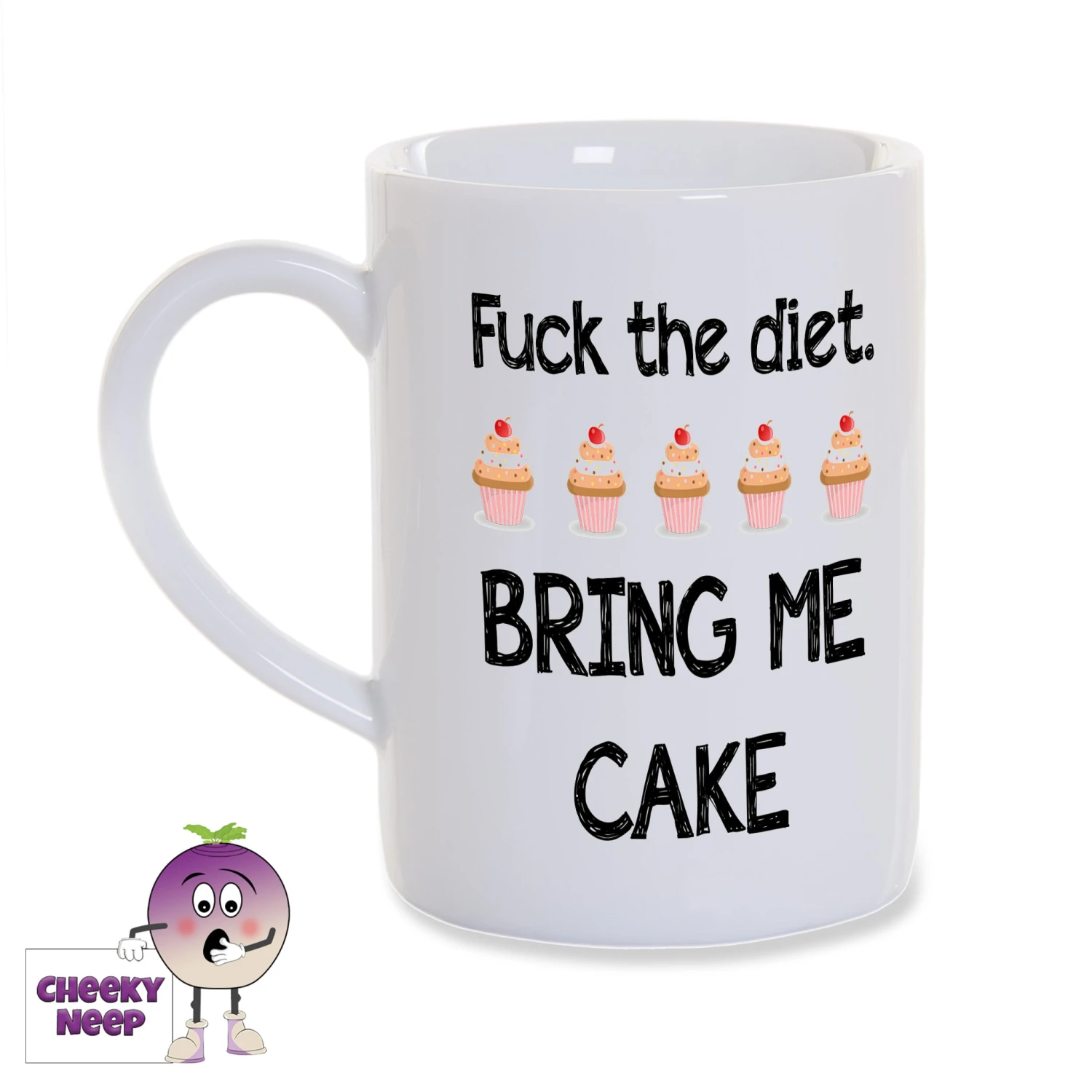 8oz Porcelain Mug Saying "Fuck The Diet. Bring Me Cake" 3 8oz Porcelain Mug Saying "Fuck The Diet. Bring Me Cake"