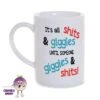 8oz Porcelain Mug Saying "It's All Shits & Giggles" 2 8oz Porcelain Mug Saying "It's All Shits & Giggles" -CheekyNeep Store 8oz porcelain mug its all shits and giggles CN 0002 0172 by cheekyneep.com