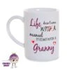 8oz Porcelain Mug Saying "Life Doesn't Come With A Manual It Comes With A Granny" -CheekyNeep Store 8oz porcelain mug life doesn t come granny CN 0002 0208 by cheekyneep.com