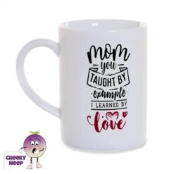 Mom You Taught By Example I Learned By Love 8oz Porcelain Mug