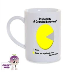8oz Porcelain Mug Saying "Probability Of Grandad Behaving?"