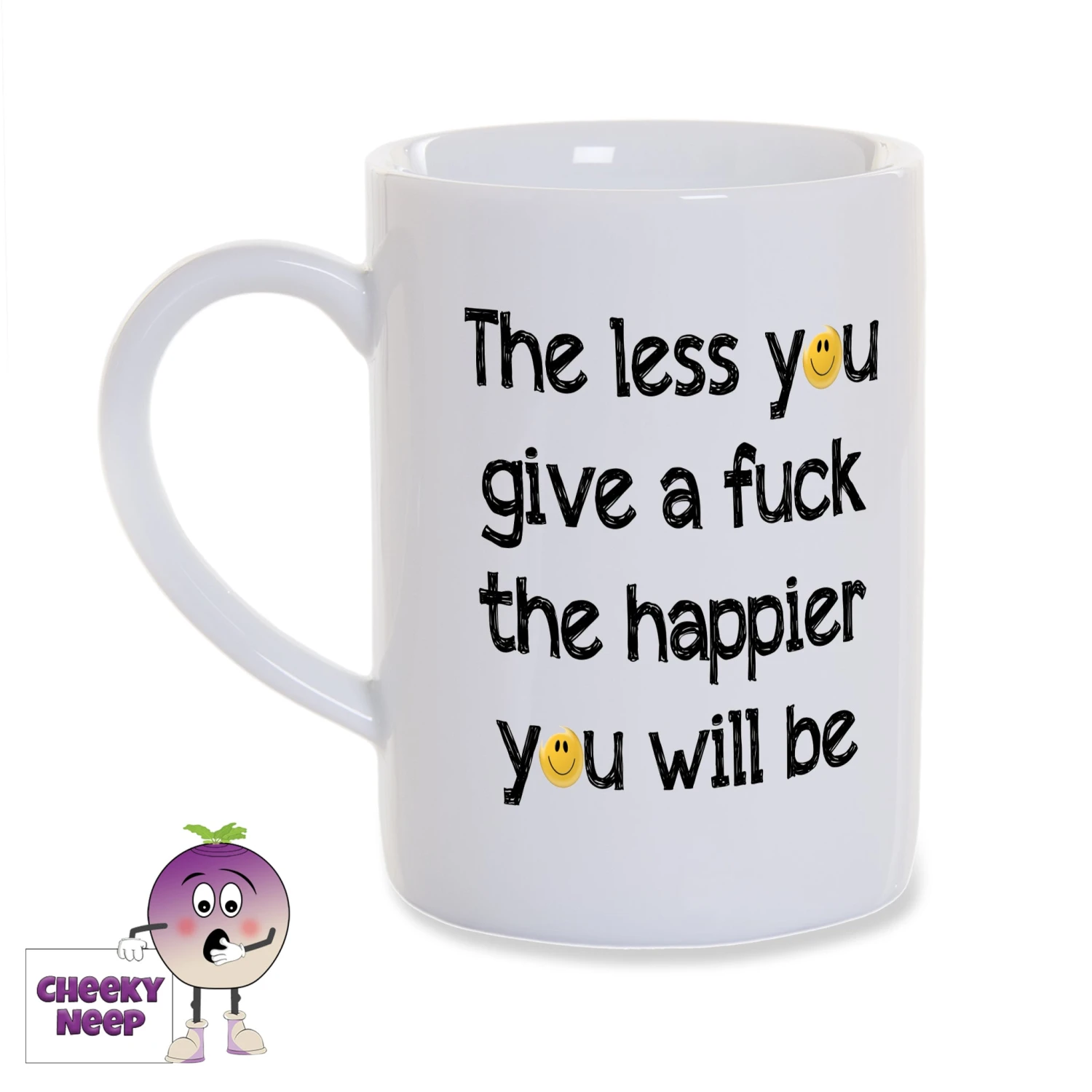8oz Porcelain Mug Saying "The Less You Give A Fuck The Happier You Will Be" 3 8oz Porcelain Mug Saying "The Less You Give A Fuck The Happier You Will Be"