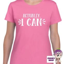 Actually I Can Tee -CheekyNeep Store ActuallyIcanteewomanazurecopy