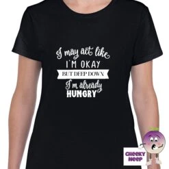 Already Hungry Tee -CheekyNeep Store Alreadyhungryteewomenblack