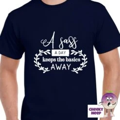 A Sass A Day Tee -CheekyNeep Store Asassadayteemennavy