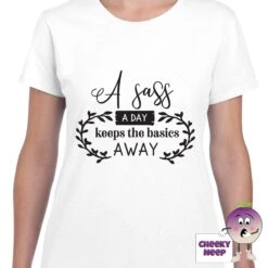 A Sass A Day Tee -CheekyNeep Store Asassadayteewomenwhite