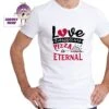 Love Disappoints Pizza Is Eternal Tee -CheekyNeep Store White tee man love disappoints pizza is eternal CN 0019 0364 by cheekyneep.com