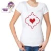 Arabesque Heart Tee -CheekyNeep Store White tee woman arabesque heart CN 0019 0291 by cheekyneep.com
