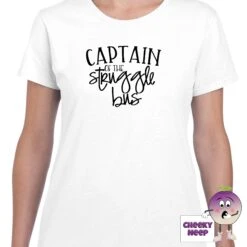 Captain Of The Struggle Bus Tee -CheekyNeep Store captainofthestrugglebusteewomanwhite