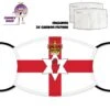 Northern Ireland Flag Face Cover With Filters -CheekyNeep Store face cover NI flag CN 0018 0078 by cheekyneep.com