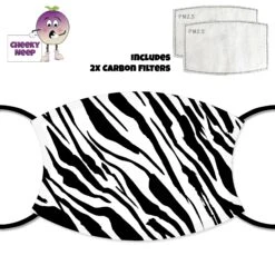 Black And White Animal Print Face Cover With Filters