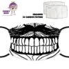 Black And White Teeth Face Cover With Filters -CheekyNeep Store face cover black and white teeth CN 0018 0140 by cheekyneep.com