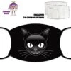 Black Cat Face Cover With Filters -CheekyNeep Store face cover black cat face CN 0018 0136 by cheekyneep.com