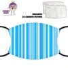 Blue Lines Face Cover With Filters -CheekyNeep Store face cover blue lines CN 0018 0142 by cheekyneep.com