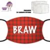 "Braw" Royal Stewart Tartan Face Cover With Filters -CheekyNeep Store face cover braw royal stewart CN 0018 0159 by cheekyneep.com