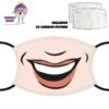 Cartoon Smile Face Cover With Filters -CheekyNeep Store face cover cartoon smile woman CN 0018 0226 by cheekyneep.com