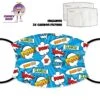 Cartoon Sounds Face Cover With Filters -CheekyNeep Store face cover cartoon sounds CN 0018 0225 by cheekyneep.com