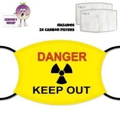 Danger Keep Out Print Face Cover With Filters