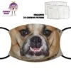Bulldog Nose Face Cover With Filters -CheekyNeep Store face cover dog bulldog CN 0018 0120 by cheekyneep.com
