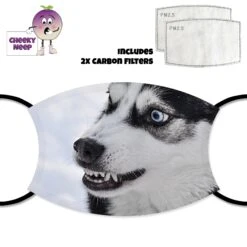 Husky Dog Face Cover With Filters