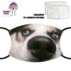 Husky Nose Dog Face Cover With Filters -CheekyNeep Store face cover dog husky nose CN 0018 0123 by cheekyneep.com