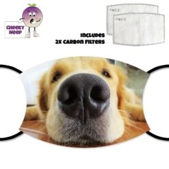 Retriever Dog Nose Face Cover With Filters
