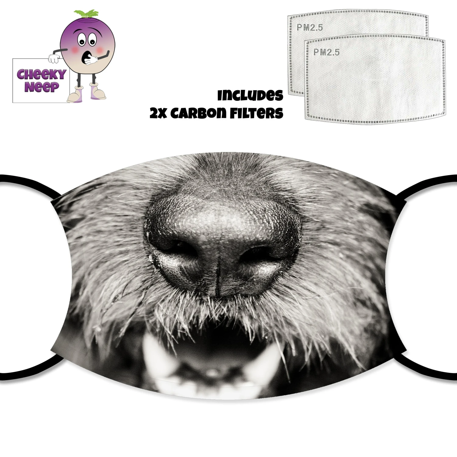 Terrier's Nose Dog Face Cover With Filters 3 Terrier's Nose Dog Face Cover With Filters