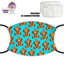 Gingerbread Man Face Cover With Filters