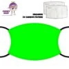 Green Coloured Face Cover With Filters -CheekyNeep Store face cover green CN 0018 0001 green by cheekyneep.com