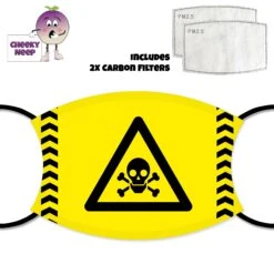 Yellow Skull Warning Cover With Filters